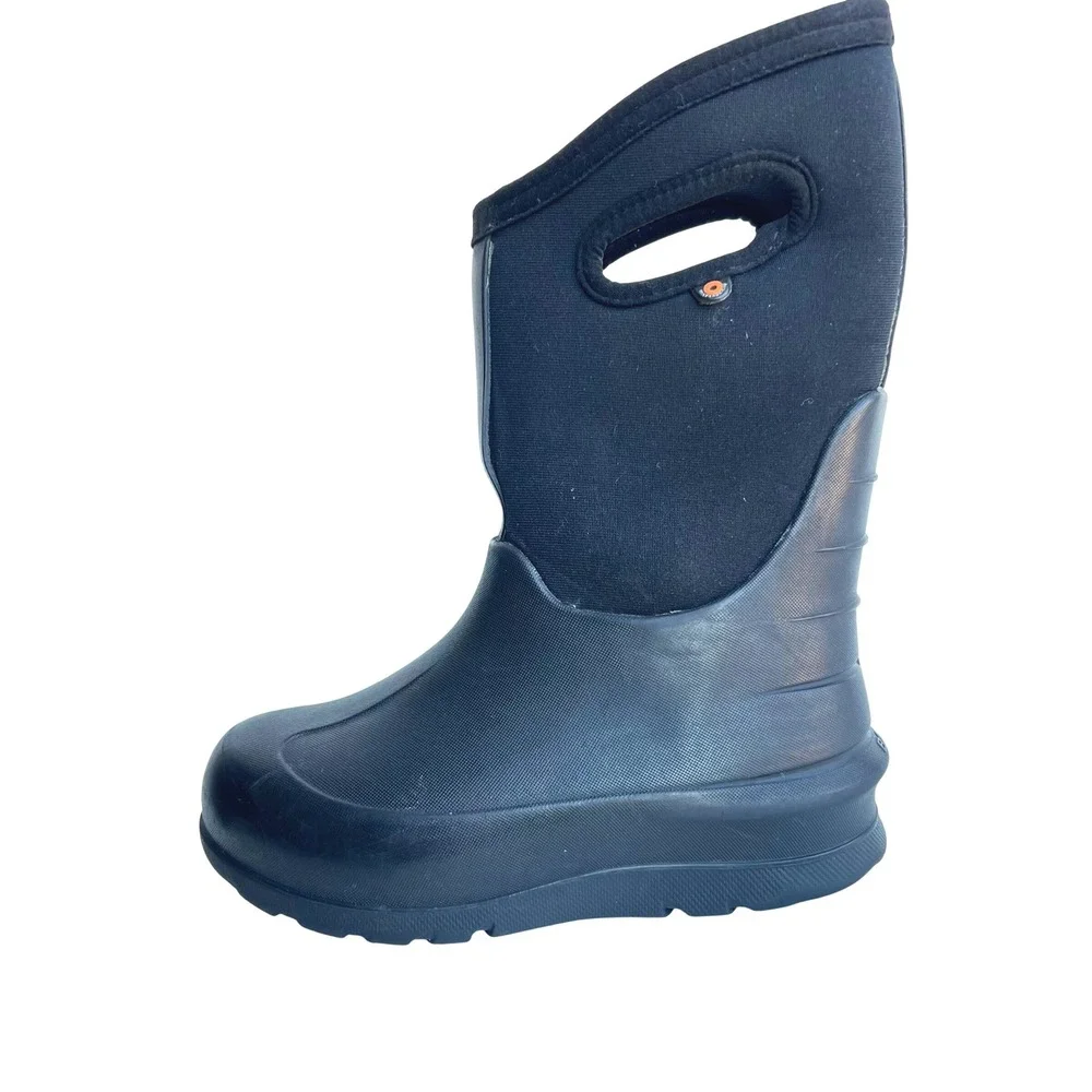 Bogs Kids Classic High Waterproof Insulated Rain Boots Black Pull On Size 3